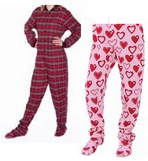 women's flannel footie pajamas