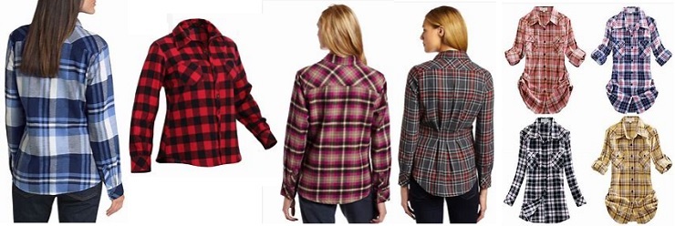 women's flannel plaid shirts