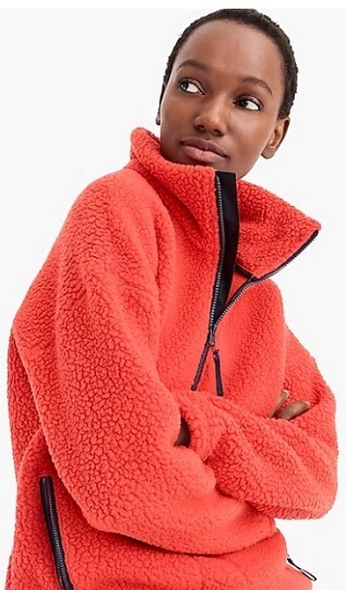 women's half zip fleece pullover
