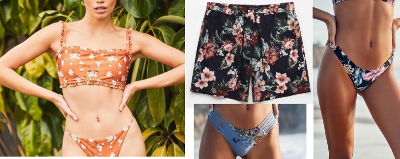 women's floral swimwear