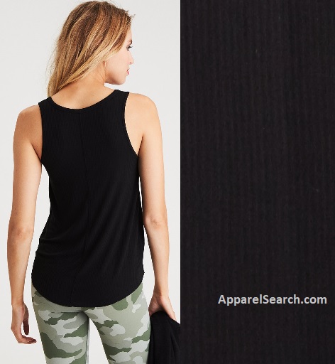 Cotton Knit Rib Tank Top Back