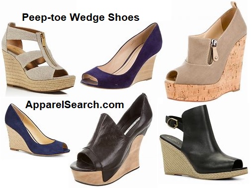 peep-toe wedge shoes