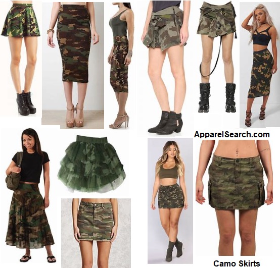 womens camo skirts