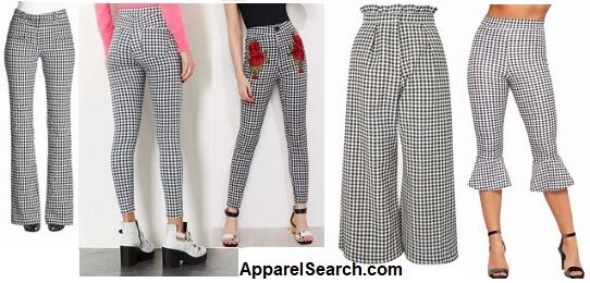 Women's Cotton Gingham Pants