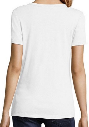 Women's Crew Neck T-shirt Back View