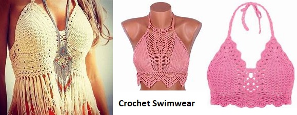 women's crochet swimwear