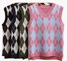 women's argle sweater vests