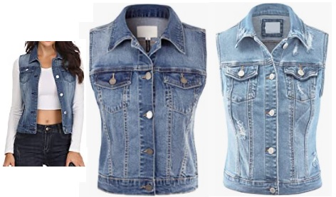 women's denim vests