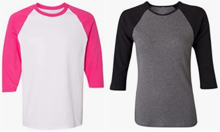 womens raglan t-shirts