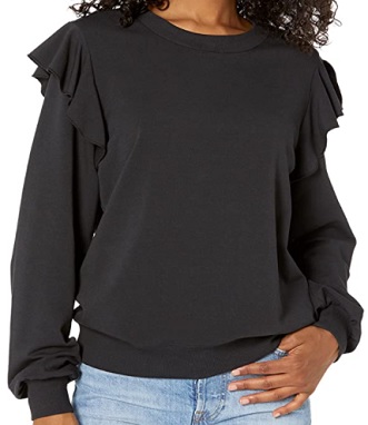 womens ruffle sweatshirts