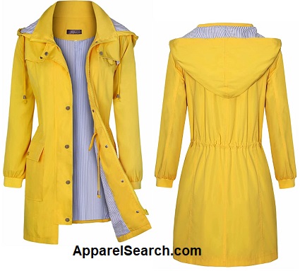 Womens Yellow Raincoats