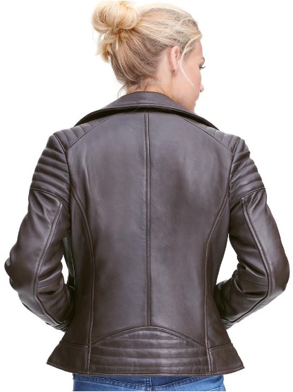 Women's Leather Jacket Back