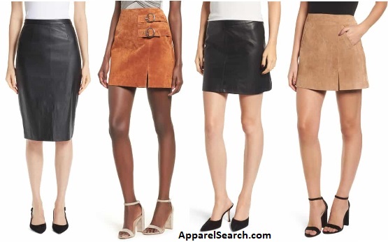 women's leather skirts