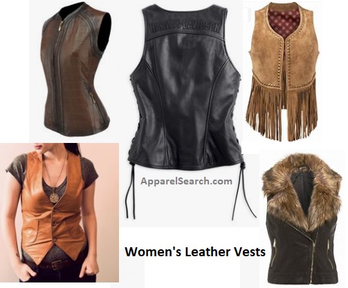 Women's Leather Vests