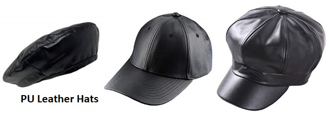 Women's PU Leather Hats