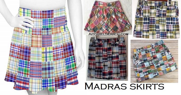 women's madras skirts