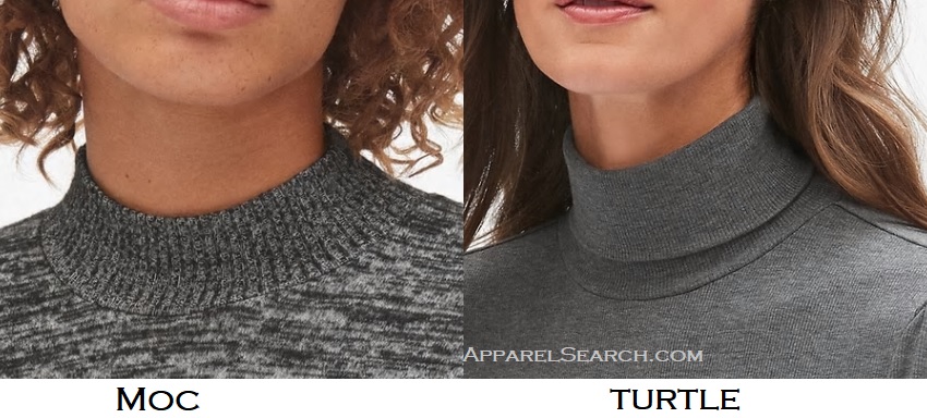 moc neck verse turtleneck tops