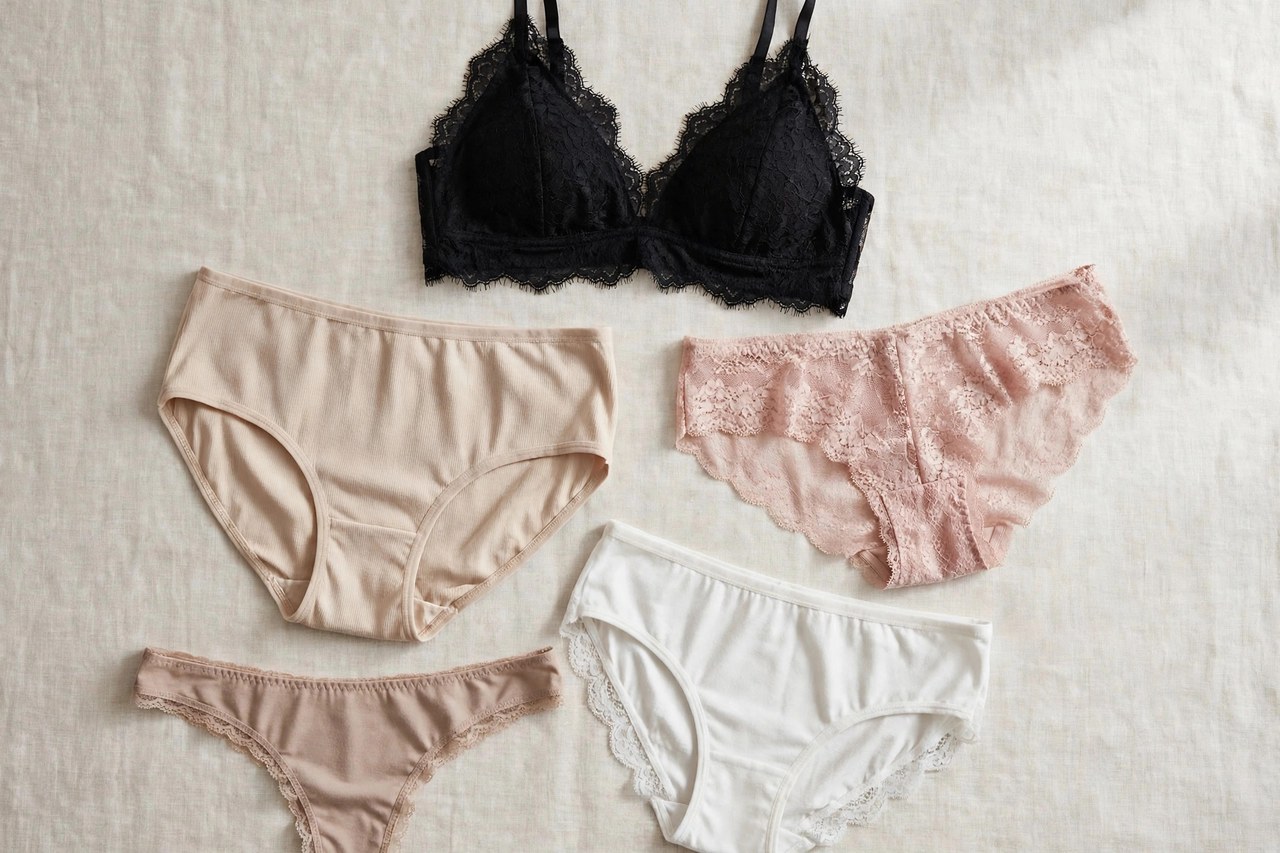 Women's underwear shown as a flat lay product photograph, garment only, no people