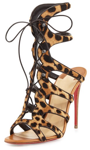 Christian Louboutin Amazoulo Calf-Hair Sandal 2016
