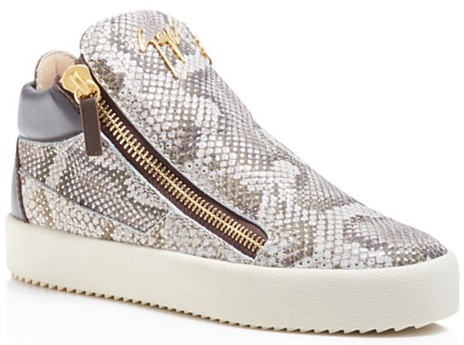 Giuseppe Zanotti Embossed Zip High Top