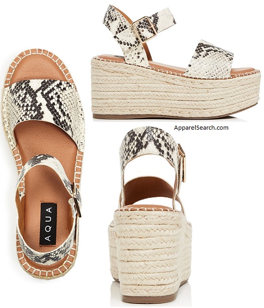 Aqua Rowan Leather Espadrille Sandal