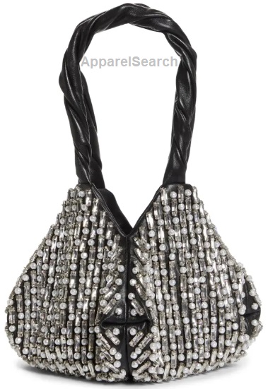 Mini Balle Crystal & Imitation Pearl Embellished Leather Tote