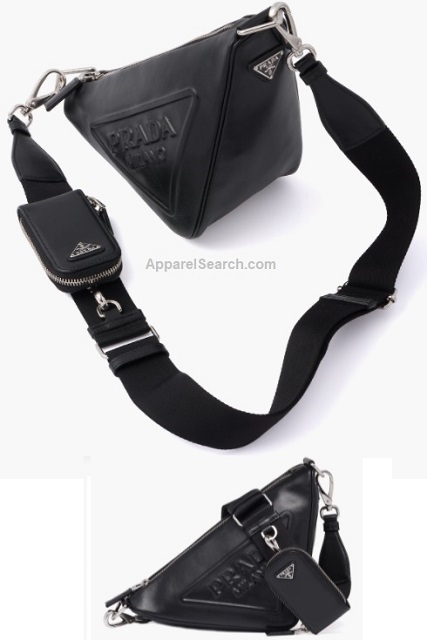 Leather Prada Triangle shoulder bag