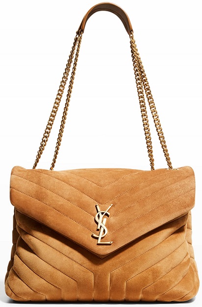 Loulou Medium YSL Quilted Suede Shoulder Bag