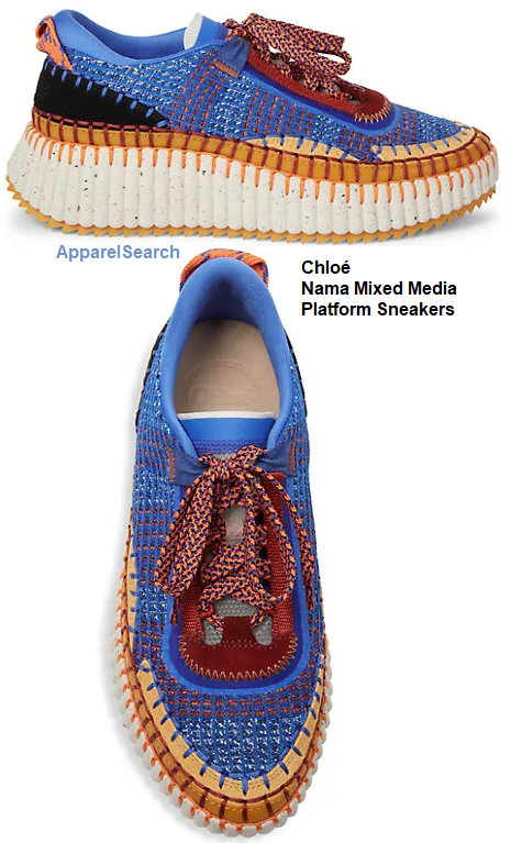 Chloé Nama Mixed Media Platform Sneaker