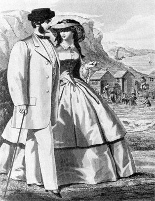 1800's fashion image and definition to illustrate this fashion time period in history