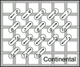 Continental tent stitch