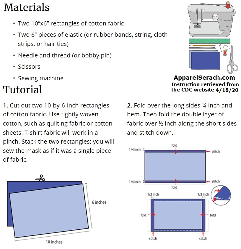 How to sew cloth face masks