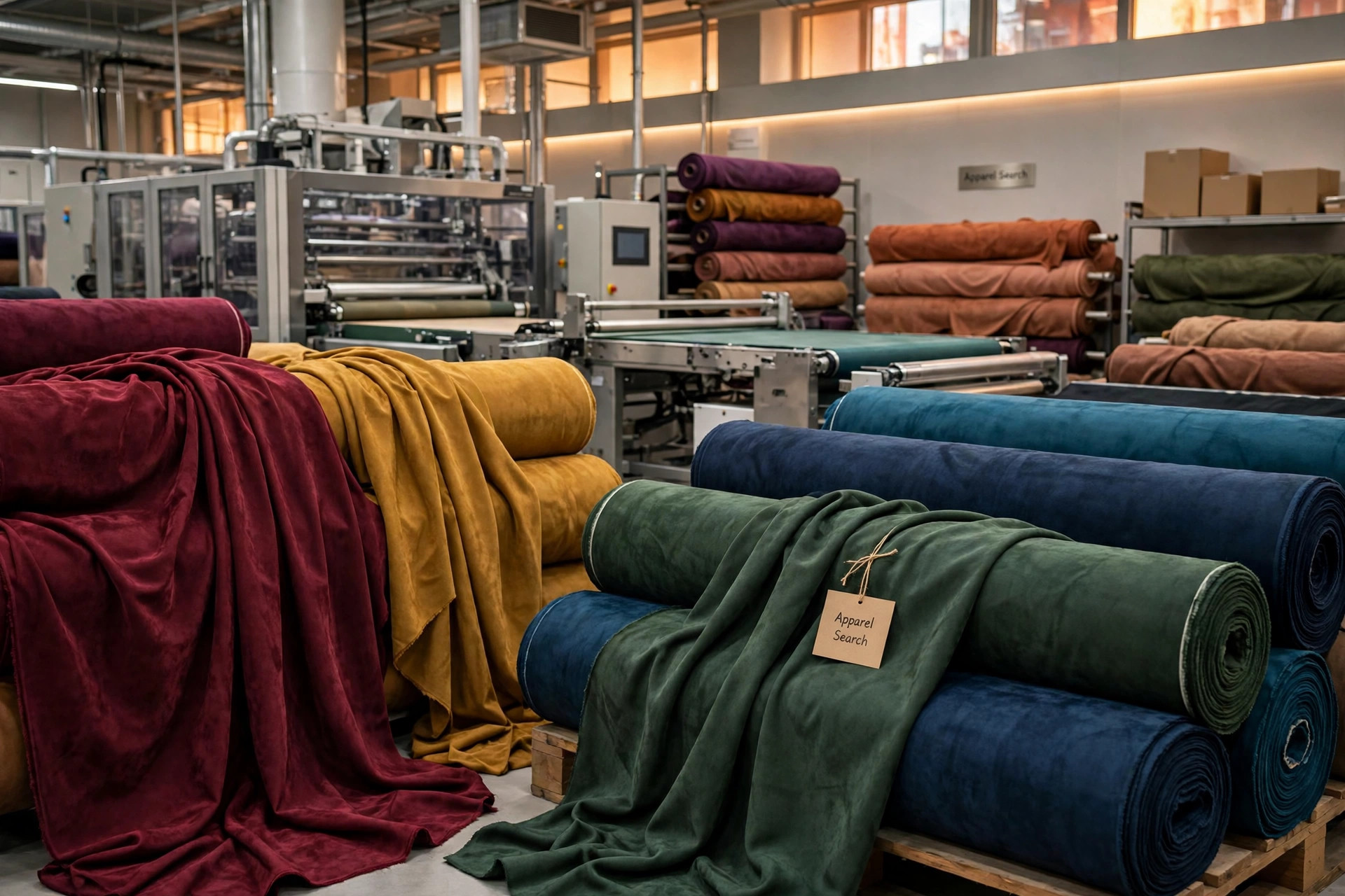 Illustration for the Toray Ultrasuede (America) fabric mill profile — Ultrasuede ultra-microfiber fabrics — nonwoven ultra-microfiber