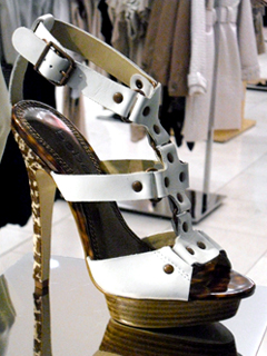 bebe white heels
