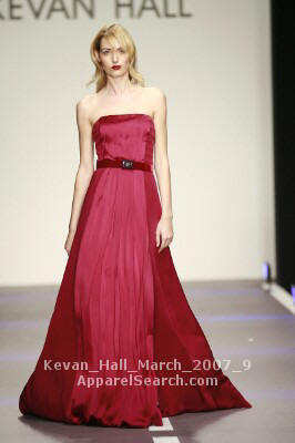 Kevan Hall Red Dress March 2007 at Los Angeles Fashion Week event
