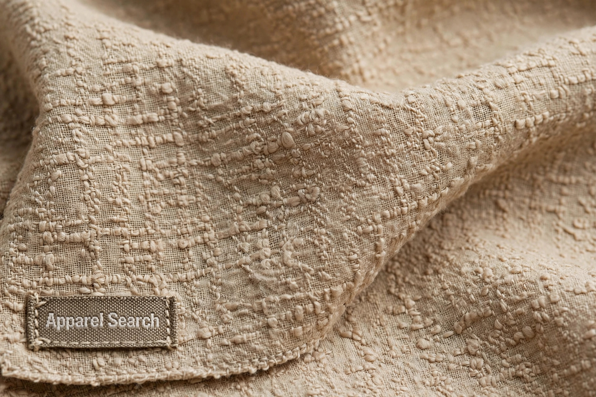 Natural beige pongee silk with a slubbed, nubby texture