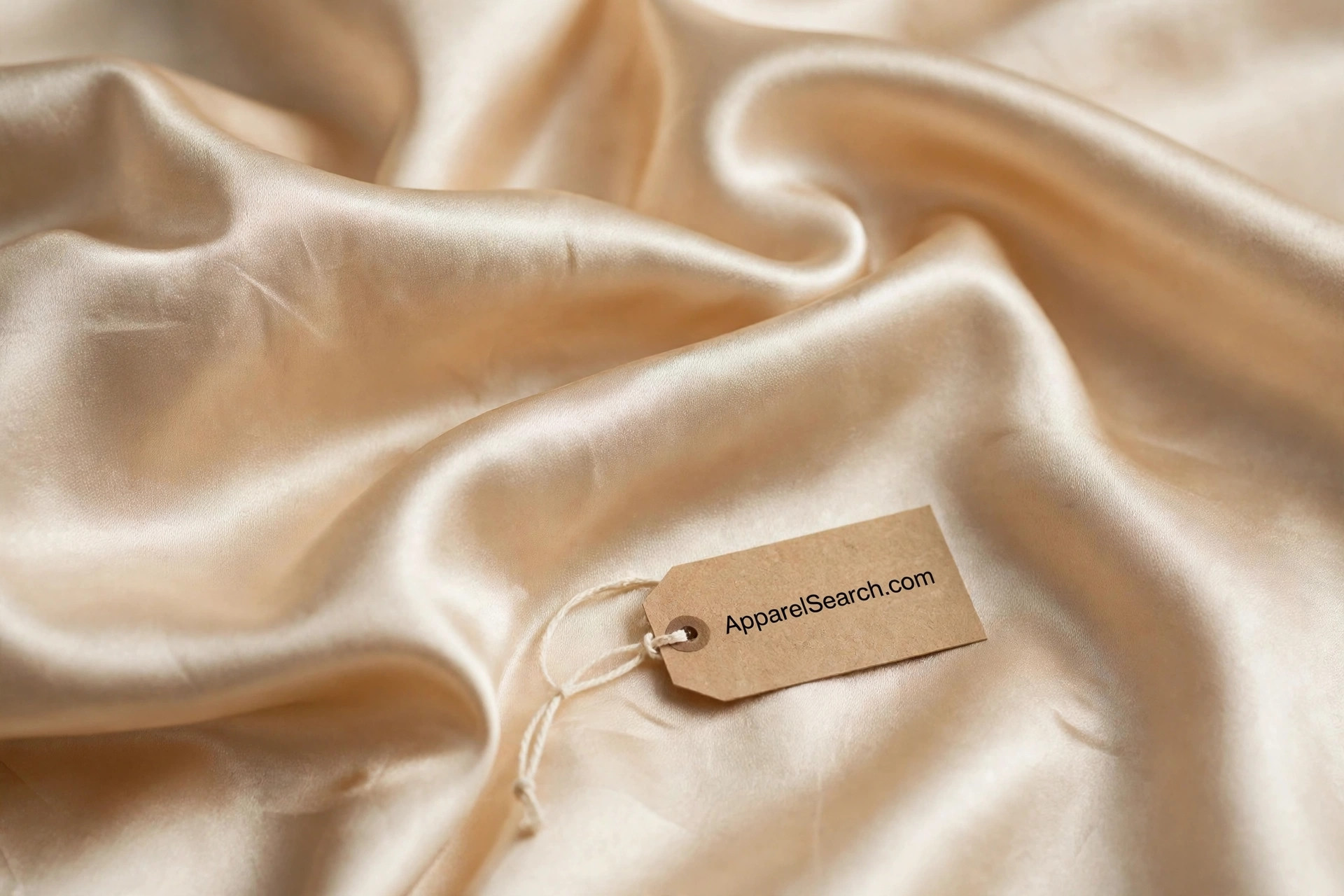 Champagne sateen fabric with a lustrous satin sheen