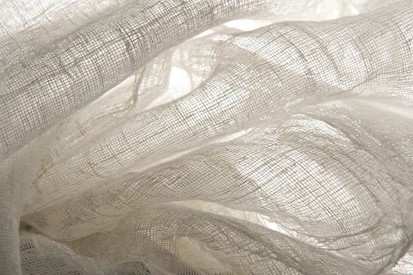 Sheer stiff open-weave tarlatan fabric