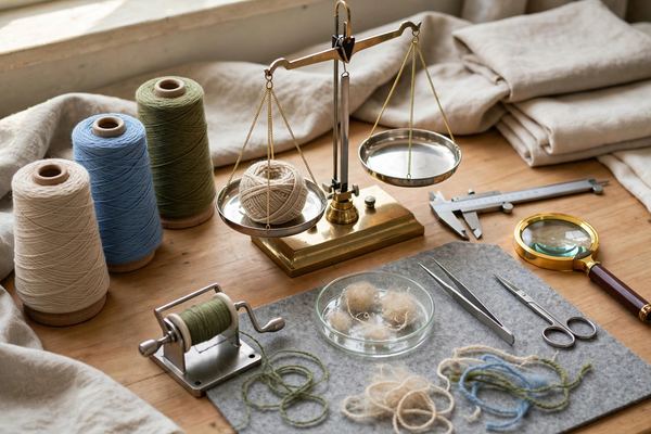 Spools of yarn with measuring tools