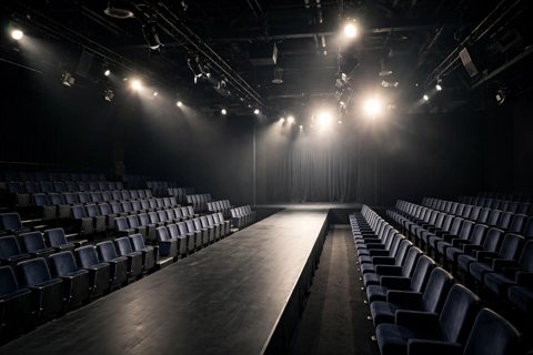 Empty fashion week runway before a show