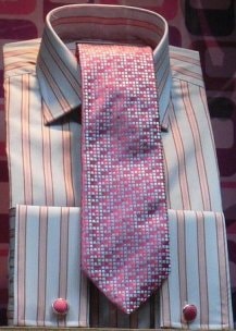 shirt with pink tie and cufflinks - photo by RJ