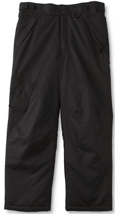 black snow pants