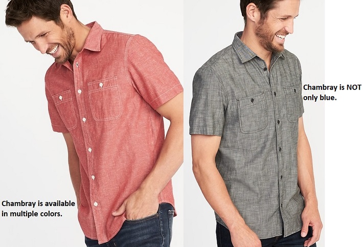 Chambray shirt colors