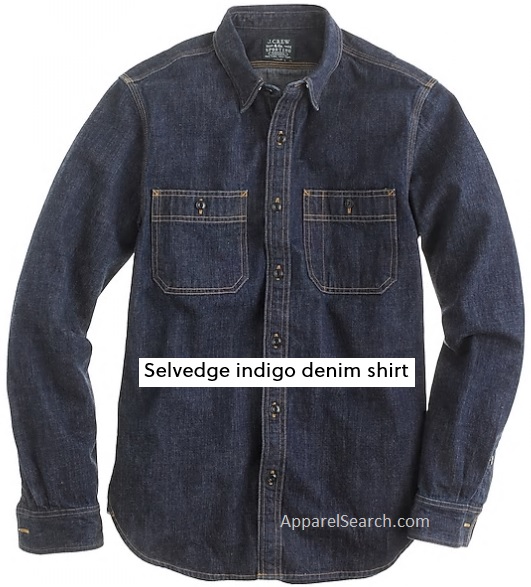 Selvedge indigo denim shirt