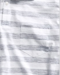 Shirt Stripe Matching Pocket Panel