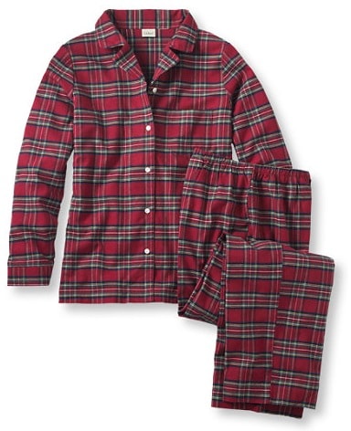 Women's Red Tartan Flannel Pajama