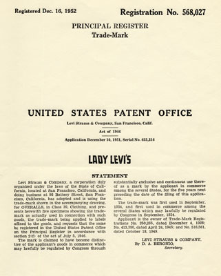 levi strauss patent