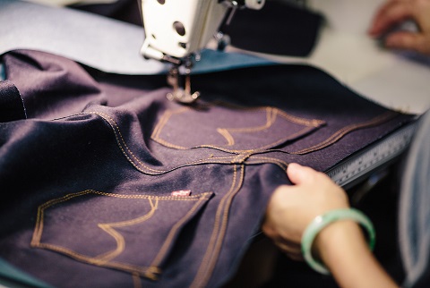 Arcuate Stitching Design on Levi's