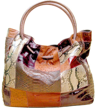 Ted Rossi NYC Handbag - exotic patchwork