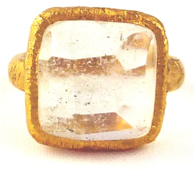 24k Crystal Zen Square Ring - Pippa